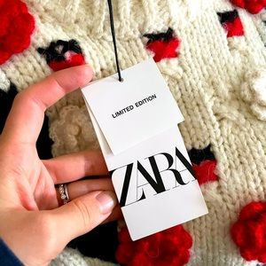 NWT Zara Limited Edition Rose Sweater